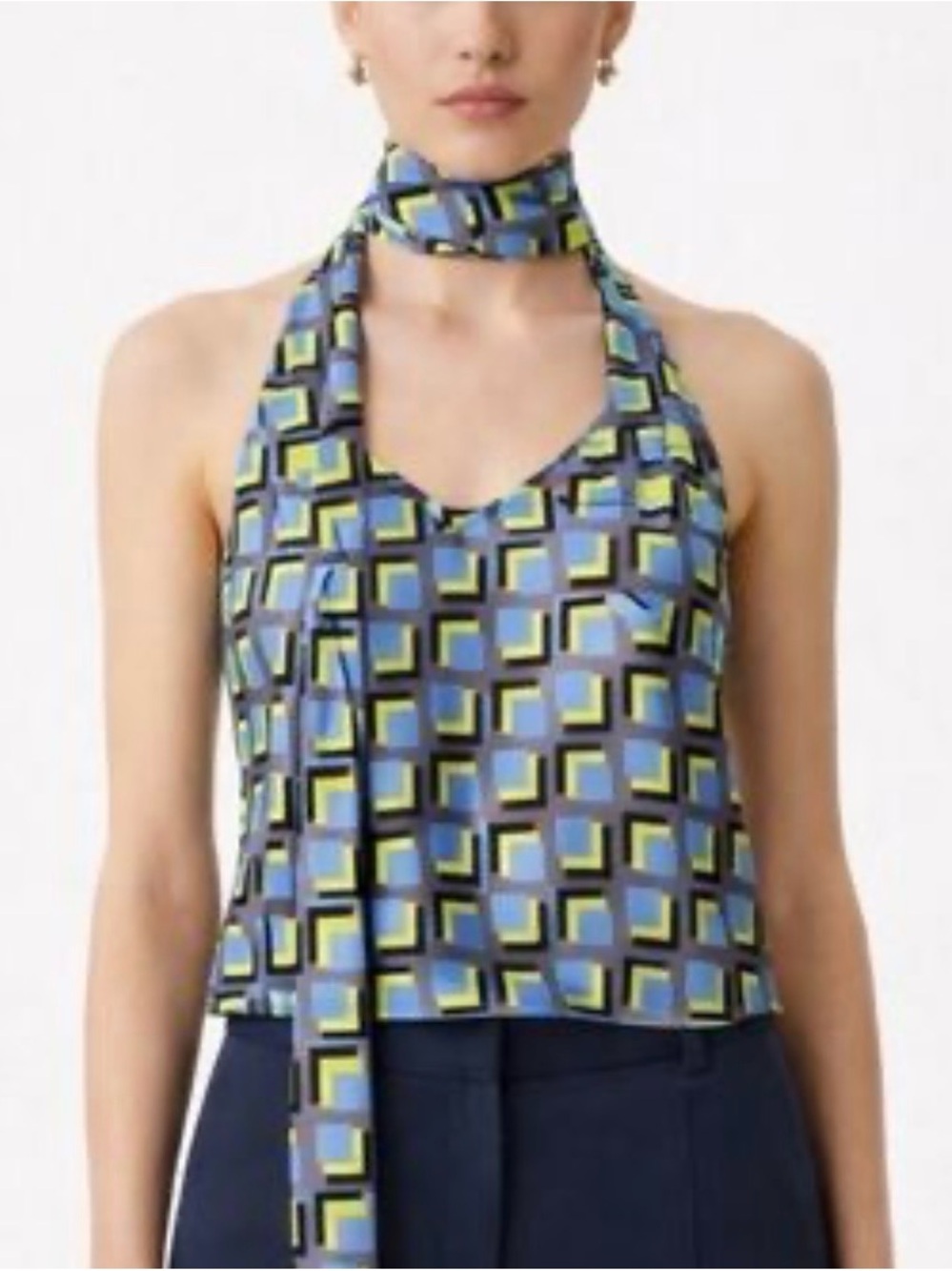 Wildfang The Empower Geometric Satin Cami Size Medium